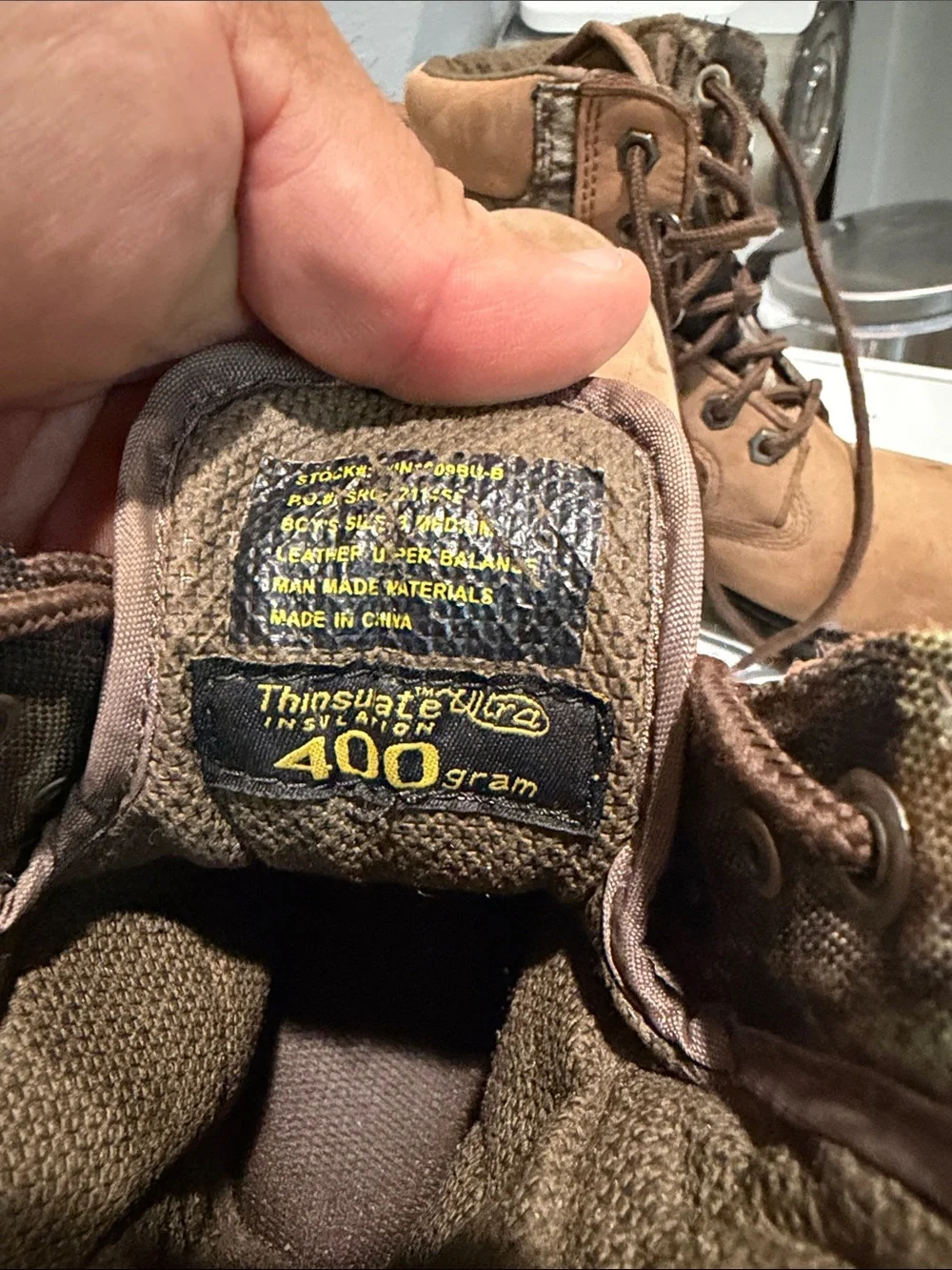 Winchester Kids' Tan Camo Lace-Up Boots